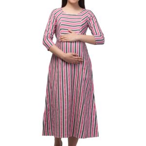 ZUVINO Maternity Dresses for Women || Baby Feeding Dresses with Zipper for Pregnant Women || Plus Size Pregnancy Wear || Maternity Gown for Photoshoot.