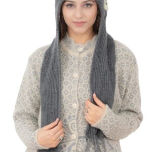 AMOLDO Women's Soft Knitted Winter Warm Woolen Cap with Woolen Lovely Muffler|Fur Cap with Muffler