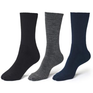 Boldfit Socks For Men Winter Socks For Women Calf Length Winter Socks For Men Woolen Winter Socks For Men Thermal Woolen Socks For Women Winter Wear Anti Slip Warm Ribbed Socks For Winter Wear - 3Pair