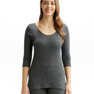 Jockey 2503 Women's Super Combed Cotton Rich Three Quarter Sleeve Thermal Top with Stay Warm Technology