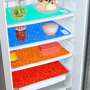 Kuber Industries Diamond Texture Fridge Mat Set of 4 | Water Proof Refrigerator Drawer | Reusable & Washable | Multipurpose for Kitchen (Mint Green)