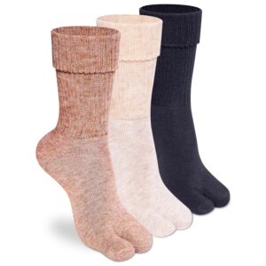 Supersox Woolen Regular Length Thumb Socks for Women, Made with Thermal Control, Extra Cushioning for Support & Comfort, Ideal For Winter Wear (Pack Of 3)