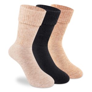 Supersox Woolen Regular Length Socks for Women, Made with Thermal Control, Extra Cushioning for Support & Comfort with a Durable Welt, Ideal For Winter Wear (Pack Of 3)
