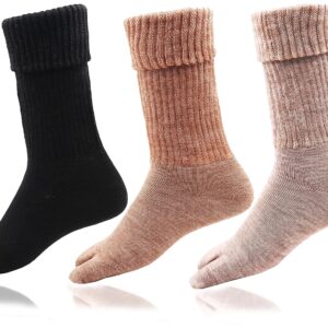 RC. ROYAL CLASS Women's Calf Length Towel Thick Woolen Thumb Socks Pack of 3 Pairs