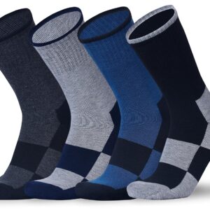 RC. ROYAL CLASS Thermal Socks For Men Thick Heavy Duty Cushioned Towel Woolen Socks, Calf Length Warm Winter Wear Hi-Performance Socks, Pack of 4 Pairs, Free Size, Multicolored