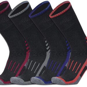 RC. ROYAL CLASS Thick Soft Heavy Cushioned Towel Woolen Thermal Socks for Men, Warm Winter Wear Socks, Pack of 4 Pairs, Free Size