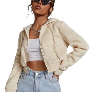 BE SAVAGE Solid Drop Shoulder Hooded Neck Long Sleeves Hoodie Winter Wear Zipper Jacket for Women's