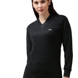 Lux Cott's Wool V Neck Full Sleeves Womens Thermal Top