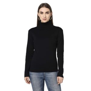 ESPRESSO Women Roll-Up Turtle Neck Top