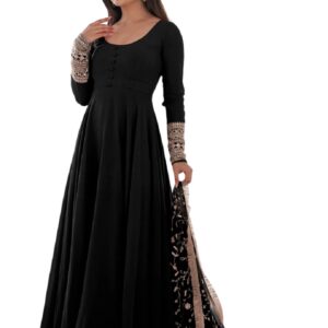 Hellaro Export Anarkali Gown with Embroidered Dupatta for Women, Georgette Fabric || Anarkali Gown Gown for Women || Ethnic Wear Gown