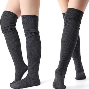 NAXUE Winter socks for women full length knee (size-S, M) Wool Warm Thigh High Socks Knee High Leg Warmers Long Socks Boot Cuffs Knee Cap woolen socks for women winter wear cotton socks (Multi Color)