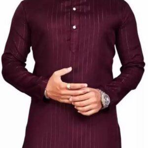 SOLOVIBES Men's Magic Cotton Solid Kurta with White Pyjama | | Mens Kurta| Ethnic Wear | Cotton Kurta for Men Kurta Pajama Set (Kurta with Pajama)