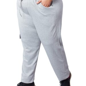 CUPID Woman Plus Size Winter Wear Cotton Fleece Sports Joggers, Printed Lowers, Track Pants for Daily Use, Gym, Jogging, Lounge Wear_3XL to 5XL