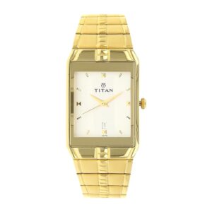 Titan Analog with Date Silver Dial Metal Strap watch for Men-NS9151YM01/NT9151YM01