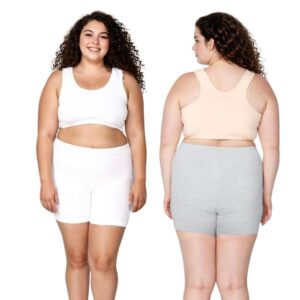 Adira | Under Dress Shots for Women | Plus Size Women Tights Shorts | Soft & Comfy, Knitted Stretchy Fabric | Shorts for Dress | Women Inner Shorts | Plus Size | Pack of 2