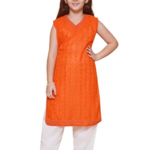 Arshia Fashions Girls Ethnic wear Cotton Salwar and Churidar Suit Set