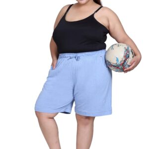 CUPID Plain Comfortable Plus Size Barmunda/Shorts for Sports, Yoga, Daily Use Gym, Night Wear, Casual Wear for Girls