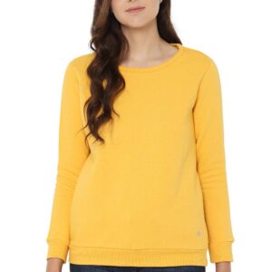 Allen Solly Women's Synthetic Round Neck Sweatshirt