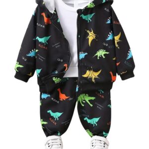 URBAN OX Printed Hoodie Sweatshirt & Joggers Set for Baby Boys - Stylish Clothing, Party & Casual Outfit for Kids 1-6 Years | 2 Pcs Sets