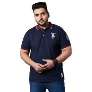Bigbanana Plus Size Men's Regular Fit Solid Polo Tshirt