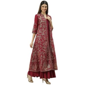 BIBA Solid Polyester Straight Fit Womens Kurta