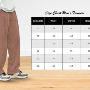 SMOWKLY Men's Premium Polycotton Causal Baggy Fit Jogger || Lightweight & Flexible Elastic Waist with Drawstring || Wrinkle-Free Comfortable Trouser Pant for Summer