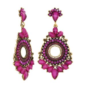 Nakabh Ethnic Gold Plated Oxidised Alloy Jhumki Earrings for Women Stylish