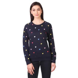 Stories.Label Sweatshirt for Women in Regular Fit, Printed Long Sleeve Cotton Sweatshirts for Girls Includes Plus Sizes (Size S- 5XL)