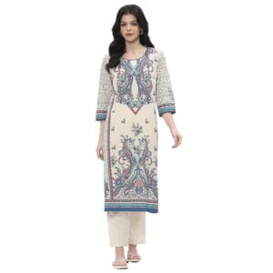 BIBA Women's Cotton Regular Kurta