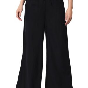 Pistaa's Women's Relaxed Fit Cotton and Crush Palazzo (PZOMX)