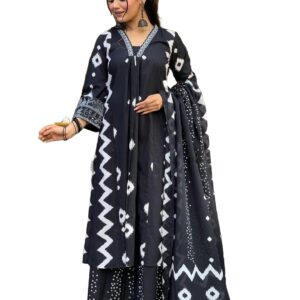 KLOSIA Viscose Women Printed A-Line Kurta Pant With Dupatta