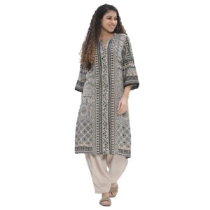 BIBA Women's Rayon Regular Kurtas