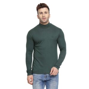CHKOKKO Men's Winter Wear Cotton High Neck Full Sleeves Regular Fit T-Shirt