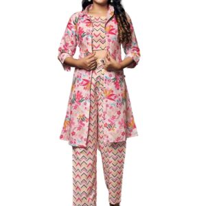 GRECIILOOKS 3 Piece Co-Ord Set For Women | Formal/Office Co-Ord Set For Women | Blazer Co-Ord Set For Women | Designer Kurta Set For Women | Kurta SET