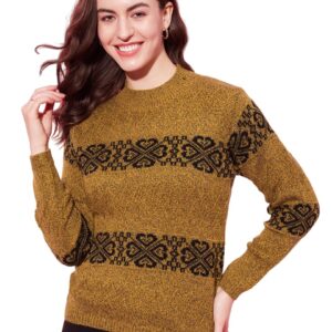 Modeve Self Design Round Neck Casual Women Sweater for Winter||Winterwear||