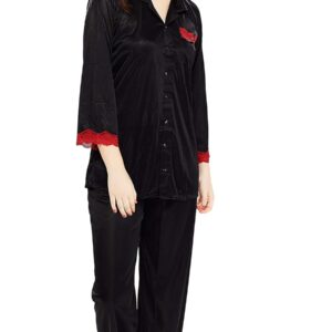 AV2 Women's Satin Solid Pajama Set Pack of 1