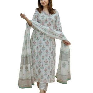 KLOSIA Women's Viscose Kurta Set with Dapatta