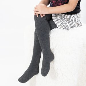 Supersox Tights for Girls, Made with Breathable, Anti Odour & Moisture Absorbent Combed Cotton, Ideal for Ballet/Dancing/Everyday Activity (Grey, Pack of 1)