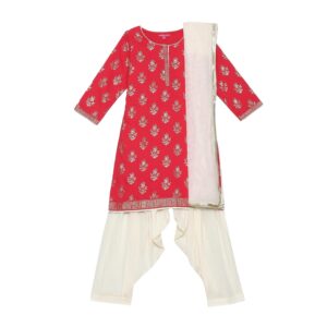 BIBA Girl's Cotton Salwar Suit Set