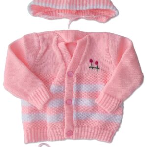 KIDSKA Baby Kids Soft Yarns Knitted Suit(Multicolor, 3 to 6 Months) 3 Pcs Set