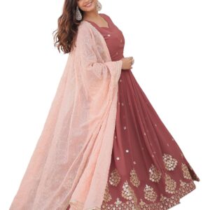 Fashion Basket Women's Georgette Fit and Flare Maxi Dress