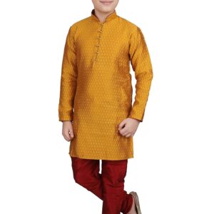 Pro-Ethic Style Developer Ethnic Wear Silk Kurta and Pyjama Set for Kids and Boys