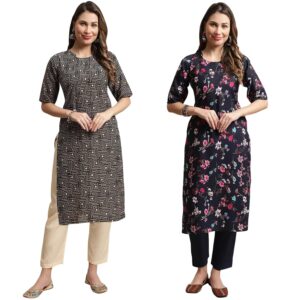 Crepe Printed Kurta & Pant Set for Women Ethnic Wear Casual Wear Kurta Set