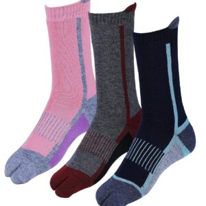 RC. ROYAL CLASS Women's Warm & Thick Towel Cushioned Multicolored Woolen Thumb Socks(Pack of 3 Pairs)(Free Size)