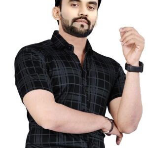 Men?s Plain Short Sleeve Cotton Shirt ? Casual & Formal Wear | Comfortable & Stylish_SM20