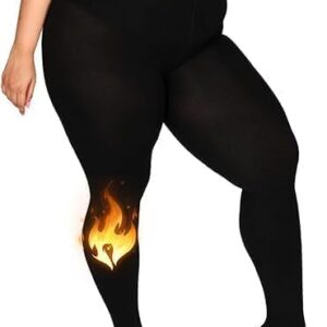 Brachy Women Plus Size Beige (XL) Ankle Length (30 to 40 Waist) Stretchable Women Warm Thick Fur Lined Fleece Winter Thermal Soft Legging Tights Stocking