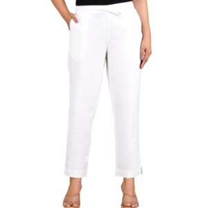 Oxinexx Woman Trousers Pants Cotton Regular Solid Fit Kurti Pant Daily Office Wear Formal Casual Use