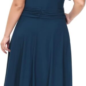 TASHVIKA'S Women Plus Size Empire Waist Cocktail-Party-Dress