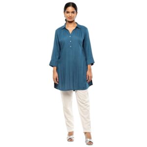 BIBA Women's Rayon Regular Fit Casual Kurta