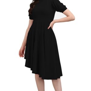 PURVAJA Women’s High-Low Knee Length Dress(Ruby-062-to-069)